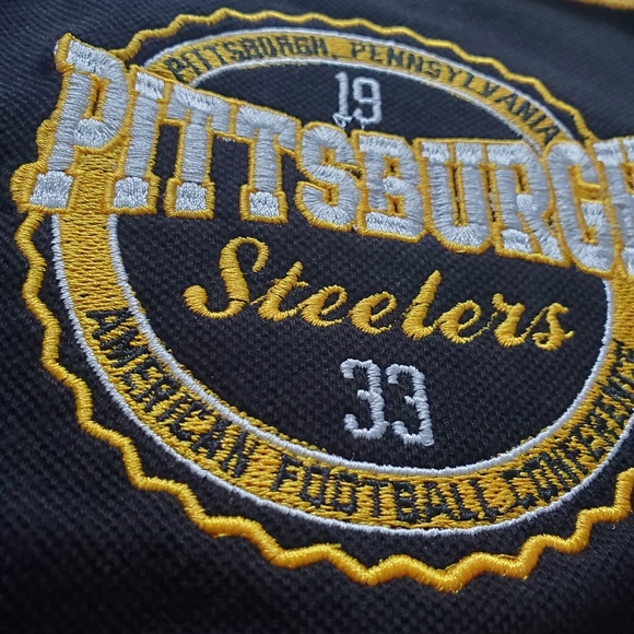 Klew Pittsburgh Steelers rugby long sleeve polo. - Picture 5 of 5